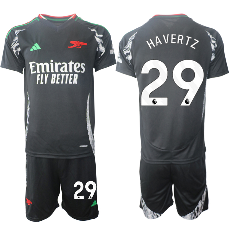 Men 2024-2025 Club Arsenal away Black #29 Soccer Jersey->arsenal jersey->Soccer Club Jersey